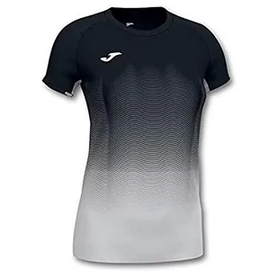 Joma Joma Dziewczęca koszulka do biegania Elite Vii czarny czarno-biały 4XS-3XS 901020.102 - Koszulki dla dziewczynek - miniaturka - grafika 1