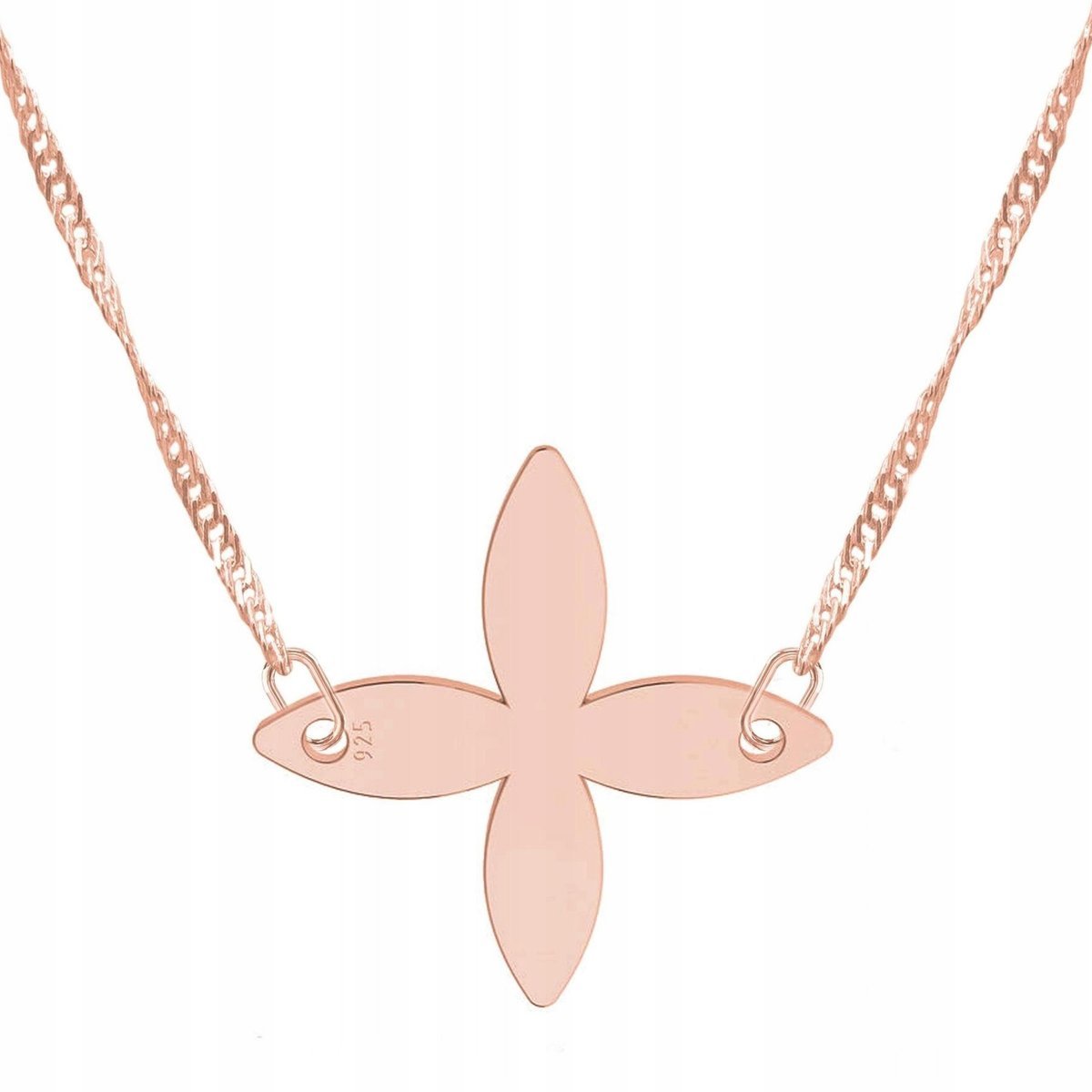 Naszyjnik Pozłacany z Kwiatkiem Roślina Kwiatek Kwiat Natura SREBRO 925