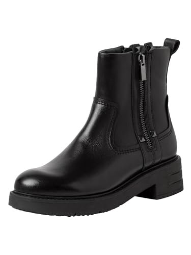 Marco Tozzi Damskie botki Zip+Slip 2-25008-43 modne kozaki, czarne, 40 EU, czarny, 40 EU