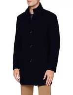 Płaszcze męskie - Strellson Męski płaszcz wełniany Finchley, Dark Blue 401, 54 - miniaturka - grafika 1