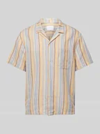 Koszule męskie - Koszula casualowa o kroju regular fit z wzorem w paski - miniaturka - grafika 1