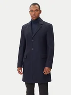 Płaszcze męskie - HUGO Płaszcz wełniany Migor2541 50546528 Granatowy Slim Fit - miniaturka - grafika 1
