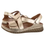 Sandały damskie - Sandały Złote L6848-25/00-1 (MA1380-a) Maciejka - miniaturka - grafika 1