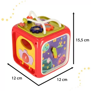 Zabawka edukacyjna interaktywna sensoryczna manipulacyjna kostka sorter klocków - Sortery dla dzieci - miniaturka - grafika 4