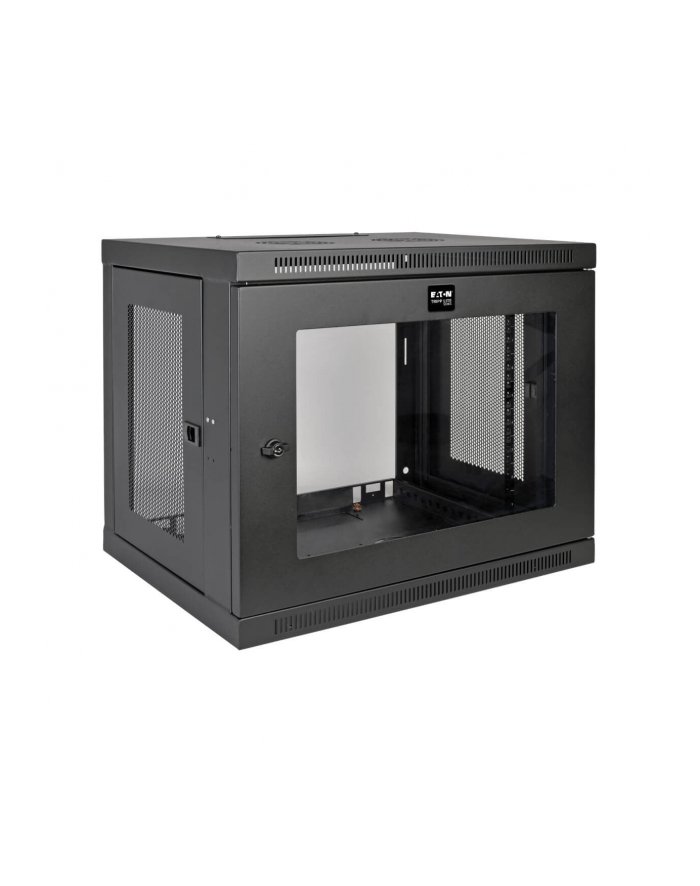 EATON TRIPPLITE SmartRack 9U Low-Profile Switch-Depth Wall-Mount Mini Rack Enclosure Clear Acrylic Window SRW9UG