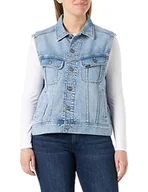 Kamizelki damskie - Lee Damska kamizelka bez rękawów Denim kurtka, Matowy niebieski, XS - miniaturka - grafika 1