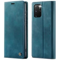 Portfele - Kompatybilny z etui Samsung Galaxy S20 Plus 5G / Galaxy S20 Plus 4G CASEME seria 033 RFID portfel stojak skóra cielęca tekstura Zielony - miniaturka - grafika 1