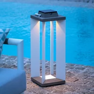 Lampy ogrodowe - LES JARDINS Latarnia solarna Teckalu, Duratek/biała, 65,5cm - miniaturka - grafika 1