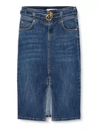 Spódnice - Pinko Ringhio Spódnica Denim Stretch Kobiety, Pjb_lavaggio Scuro, 46 - miniaturka - grafika 1