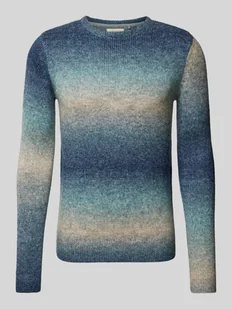 Sweter z dzianiny z prążkowanymi wykończeniami - Swetry męskie - miniaturka - grafika 1