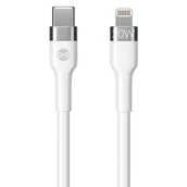 Kable USB - Forever Kabel Flexible USB-C/Lightning 20W 1m GSM115425 Biały - miniaturka - grafika 1