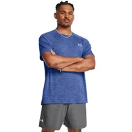 Koszulki sportowe męskie - Męska koszulka treningowa Under Armour UA Tech Textured SS - niebieska - UNDER ARMOUR - miniaturka - grafika 1