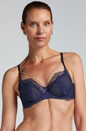Biustonosze - Hunkemöller Nieusztywniony biustonosz z fiszbinami Pearlene Niebieski - miniaturka - grafika 1