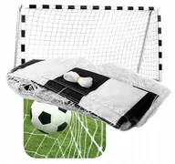 Piłka nożna - Wzmocniona Super Mocna siatka z osłoną do bramki piłkarskiej 300x200x110cm - miniaturka - grafika 1