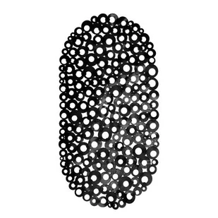 Mata łazienkowa RING 39 x 69 cm 28828 czarny - Maty antypoślizgowe - miniaturka - grafika 1