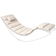 Poduszki ogrodowe - Blmeble Poduszka na leżak ogrodowy BRESCIA PREMIUM 180 x 60 cm Jasnobeżowy - miniaturka - grafika 1