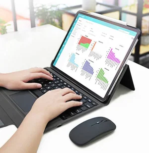 Dux Ducis Touchpad Keyboard Case etui na tablet bezprzewodowa klawiatura Bluetooth iPad Pro 12.9'' 2018 / 2020 / 2021 czarny - Etui i futerały do telefonów - miniaturka - grafika 13