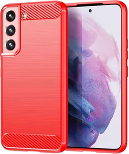 Pokrowiec König Design kompatybilny z Samsung Galaxy S23 Plus - plastikowe, miękkie etui na telefon - czerwony - Etui i futerały do telefonów - miniaturka - grafika 1