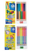 Kredki, ołówki, pastele i pisaki - Zestaw kredek szkolnych dwustronnych 48 kolory pastelowe + podstawowe 24 szt. Astra - miniaturka - grafika 1