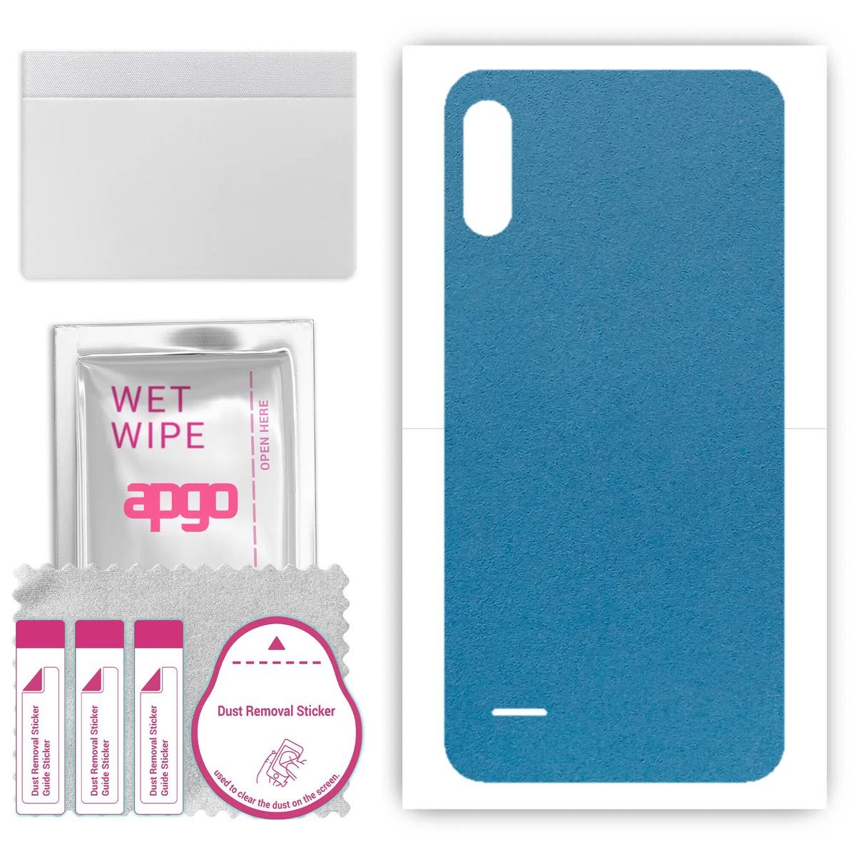 Folia naklejka skórka strukturalna na TYŁ Zamsz do LG K22 - Zamsz Niebieski - apgo SKINS