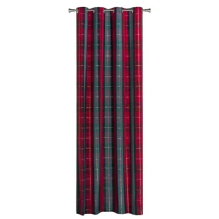 Zasłona świateczna Tartan Krata czerwono-zielona na przelotkach 140 x 260 cm - Zasłony - miniaturka - grafika 1