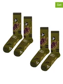Skarpetki męskie - Happy Socks Skarpety (2 pary) w kolorze khaki - miniaturka - grafika 1