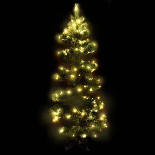 Lumarko Spiralna choinka ze stojakiem i LED, zielona, 150 cm, PVC - Choinki - miniaturka - grafika 4