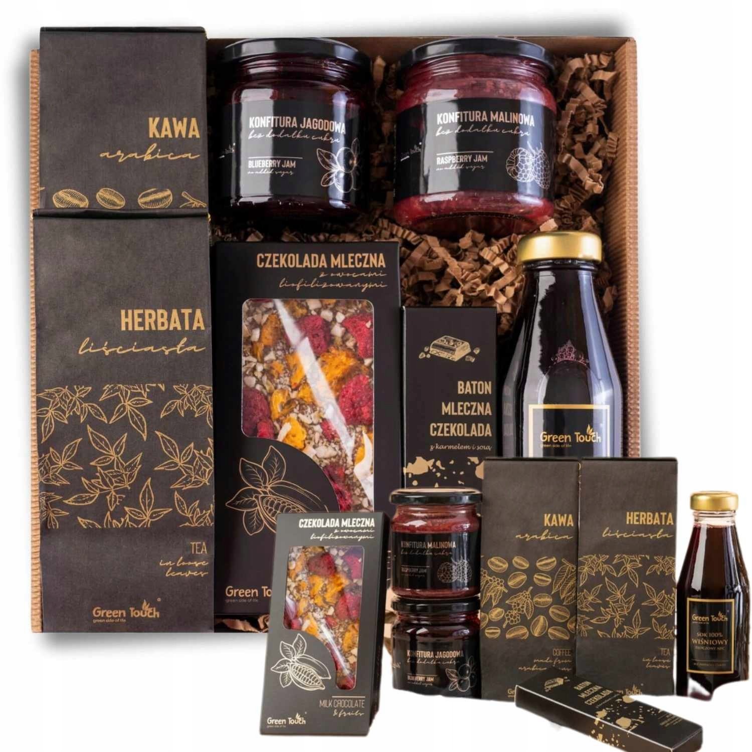 Kosz Prezentowy Zestaw Herbat Sok Czekolada Baton Na Urodziny Rocznicę Box