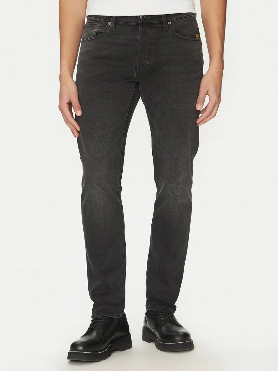 G-STAR RAW SZARE JEANSY Z PRZETARCIAMI BAWEŁNA ELASTAN 33/32 7BA
