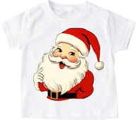 Koszulki dla dziewczynek - Koszulka z mikołajem dla dziecka mikołaj201 - miniaturka - grafika 1