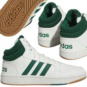 Sneakersy męskie - Buty Męskie Wysokie Adidas Hoops MID Sportowe Lekkie Sneakersy 46 - miniaturka - grafika 1