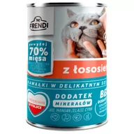 Mokra karma dla kotów - Frendi Karma Mokra Dla Kota Kawałki W Delikatnym Sosie Z Łososiem 400G - miniaturka - grafika 1