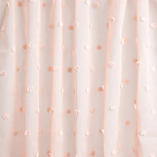 HOMLA Firanka BELMONTE z ozdobnymi pomponami różowa 140X250CM - Firany - miniaturka - grafika 1