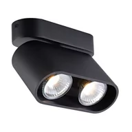 Lampy sufitowe - Zuma Line Rondia 2 ACGU10-147 Plafon spot lampa sufitowa 2x50W GU10 czarny - miniaturka - grafika 1