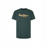 Koszulki męskie - PEPE JEANS KOSZULKA MĘSKA T-SHIRT WIDO ZIELONA M - miniaturka - grafika 1