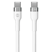Kable USB - Kabel USB Typ-C - USB Typ-C FOREVER Flexible 60W 1 m Biały - miniaturka - grafika 1