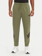 Spodnie sportowe męskie - adidas Spodnie dresowe Future Icons 3-Stripes JD4891 Zielony Loose Fit - miniaturka - grafika 1