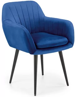 Halmar Głębokie krzesło fotelowe do salonu - granatowy - Krzesła - miniaturka - grafika 2