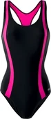 Stroje kąpielowe - AquaWave Strój kąpielowy Asma Black/Raspberry Sorbet r. XL - miniaturka - grafika 1