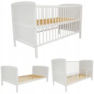 Łóżeczka i kojce - Łóżeczko dziecięce tapczanik 3w1 Kacperek biały 140x70 cm norma UE - miniaturka - grafika 1