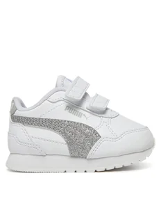 Puma Sneakersy St Runner V4 Sl Glitter V Inf 401592 01 Biały - Buty dla dziewczynek - miniaturka - grafika 1