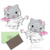 Biżuteria dla dzieci - SREBRNE KOLCZYKI 925 DLA DZIEWCZYNKI KITTY KOTKI - miniaturka - grafika 1