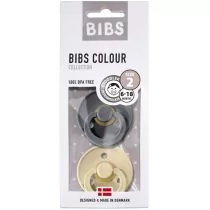 Hevea BIBS Iron Beige M - 2 szt - Smoczek Uspokajający Kauczuk Bibs 120221 - Smoczki uspokajające - miniaturka - grafika 1