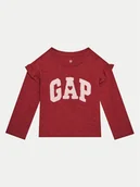 Bluzki damskie - Gap Bluzka 626254 Bordowy Regular Fit - miniaturka - grafika 1