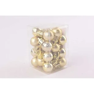 Bombki plastikowe 2 cm złote 24 szt. - Bombki - miniaturka - grafika 1