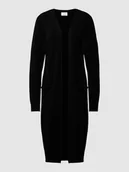 Swetry damskie - Długi kardigan z prążkowanymi wykończeniami model ‘VIRIL’ - miniaturka - grafika 1