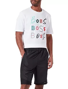 BOSS Męskie spodnie Liem Comfort Mesh Bermudas, czarny (Black1), 54 PL - Spodenki męskie - miniaturka - grafika 1