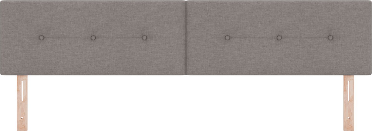 vidaXL Łóżko z podświetleniem LED z guziczkowym pikowaniem w kolorze taupe 100 cm z materiału