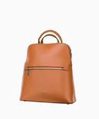 Plecaki - PUCCINI BRĄZOWY PLECAK DAMSKI Z PRZEDŁUŻANYM PASKIEM - miniaturka - grafika 1