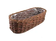 Pudła i pojemniki do przechowywania - Tin Skrzynka balkonowa Balkonówka wiklinowa 50 cm 22 cm 15 cm) T0006.50.F - miniaturka - grafika 1